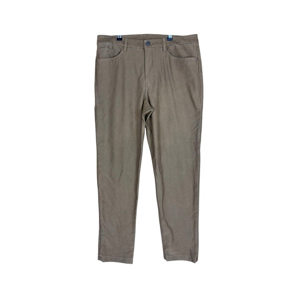 Lululemon ABC Slim-Fit Trousers Artifact Stretch Cotton VersaTwill SZ 34X32 - Picture 1 of 9